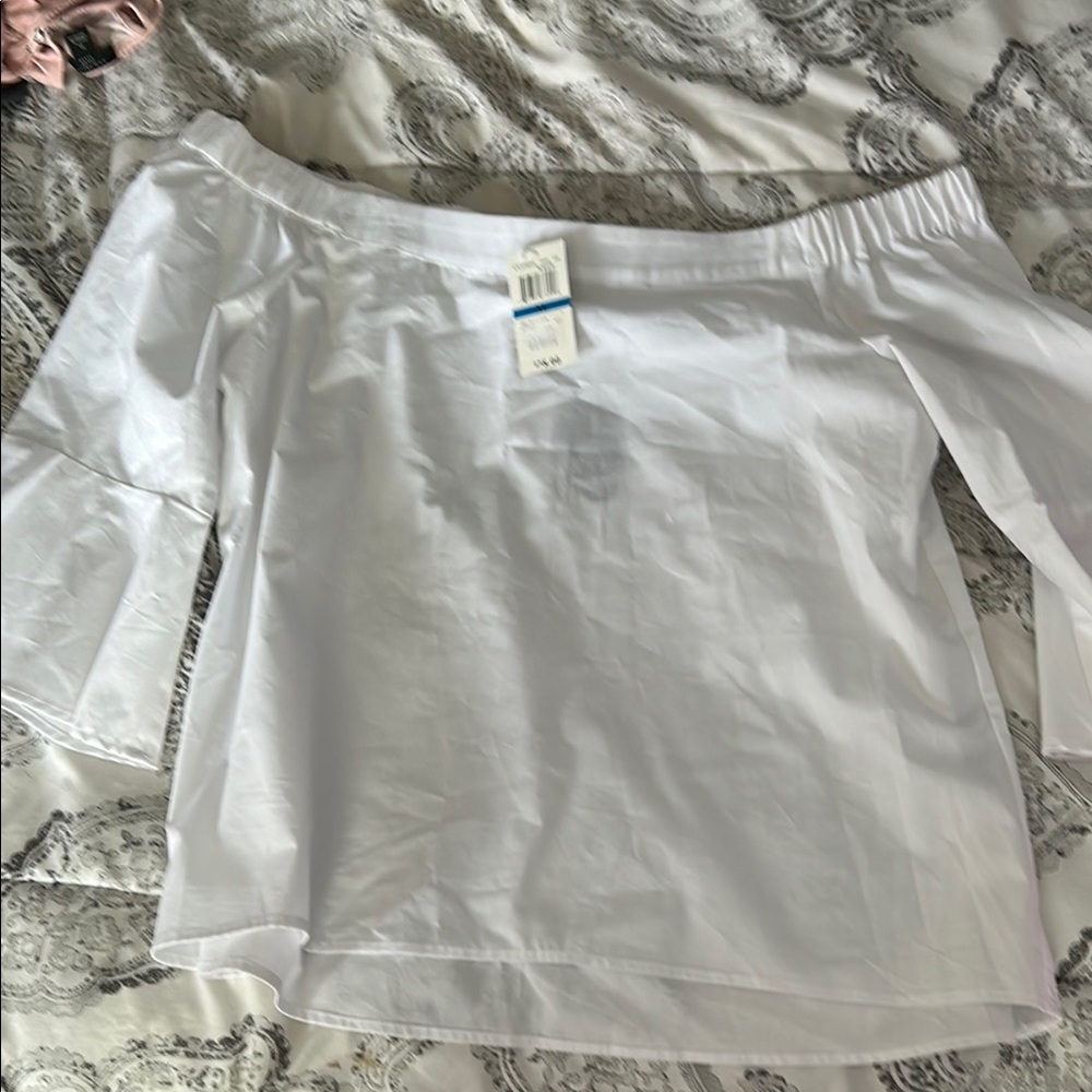 White Off-Shoulder Blouse
